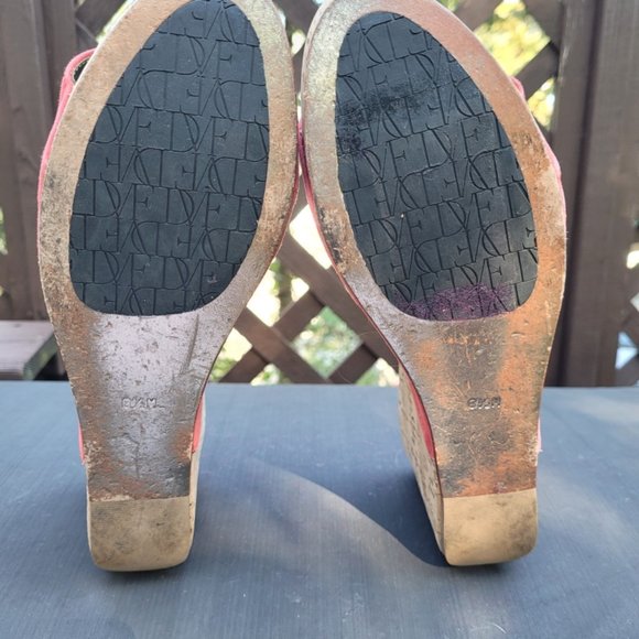 Diane Von Furstenberg Coral Cork Wedge Sandal Womens 8.5 - Picture 3 of 16